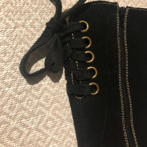 FLY London Yust Tall Oil Suede Leather Wedge Boots - Picture 6 of 10